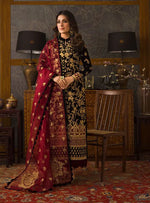 Asim Jofa - Embroidered Velvet 3piece suit - HC3358