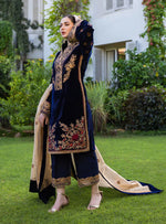 Baroque - Embroidered Velvet 3piece suit - HC3357