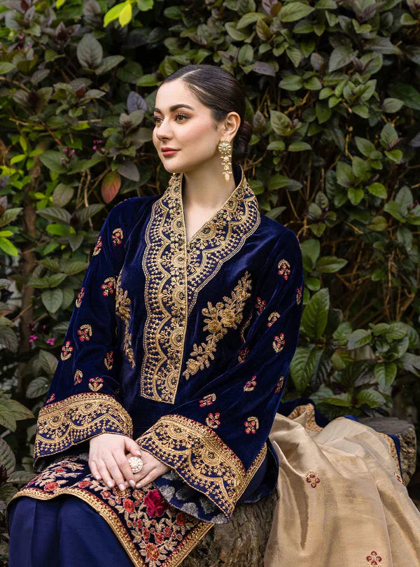 Baroque - Embroidered Velvet 3piece suit - HC3357