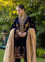 Baroque - Embroidered Velvet 3piece suit - HC3357