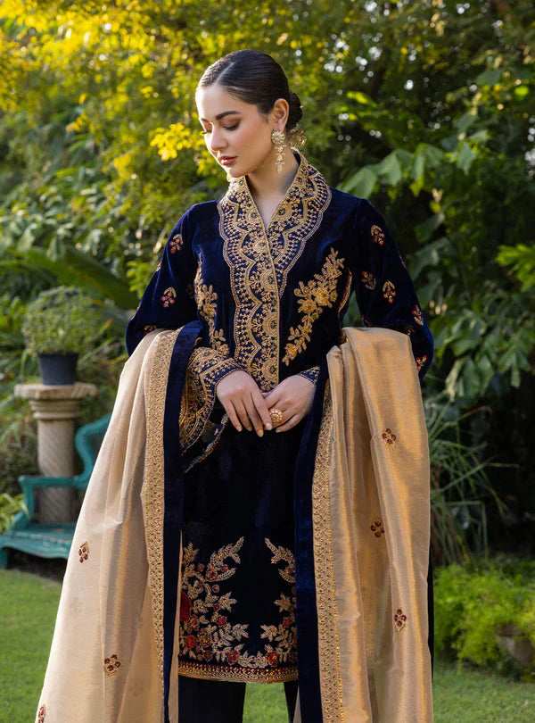 Baroque - Embroidered Velvet 3piece suit - HC3357