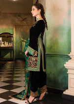 Muzlin-Velvet Embroidered Winter 3 Piece Suit - HC551
