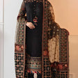 HC201-3 Piece Unstitched Heavy Embroidered Lawn Suit With Heavy Embroidered Organza Dupatta