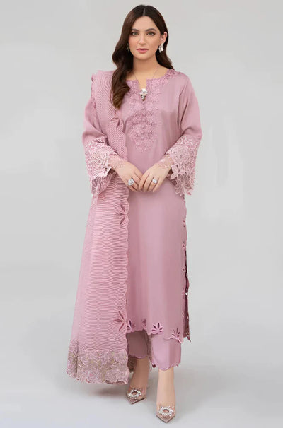 HC742-SUMMER Lawn Unstitched 3 Piece Embroidered Dress with Embroidered Organza Duppatta