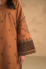 HC631-WINTER 3PC Dhannak Embroidered suit with Printed Shawll