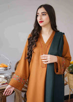 HC500-3PC Dhanak suit with Embroidered Dhanak Shawll