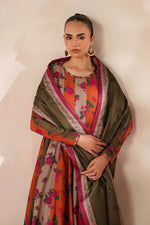 Baroque - Winter 3PC Frock Style Karandi Digital Print Dress - HC3395
