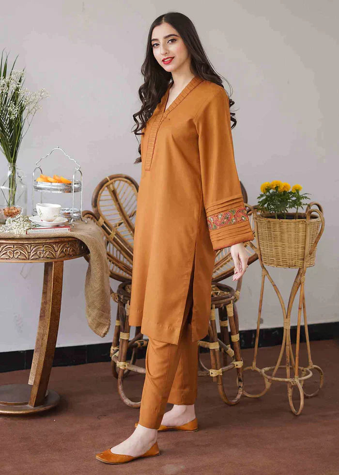 HC500-3PC Dhanak suit with Embroidered Dhanak Shawll