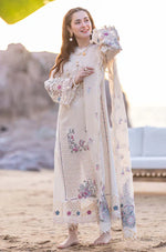 HC997 - Qalamkar 3 Piece Chickenkari Embroidered Lawn Suit