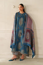 Baroque - Winter 3PC Karandi Digital Print Dress - HC33139