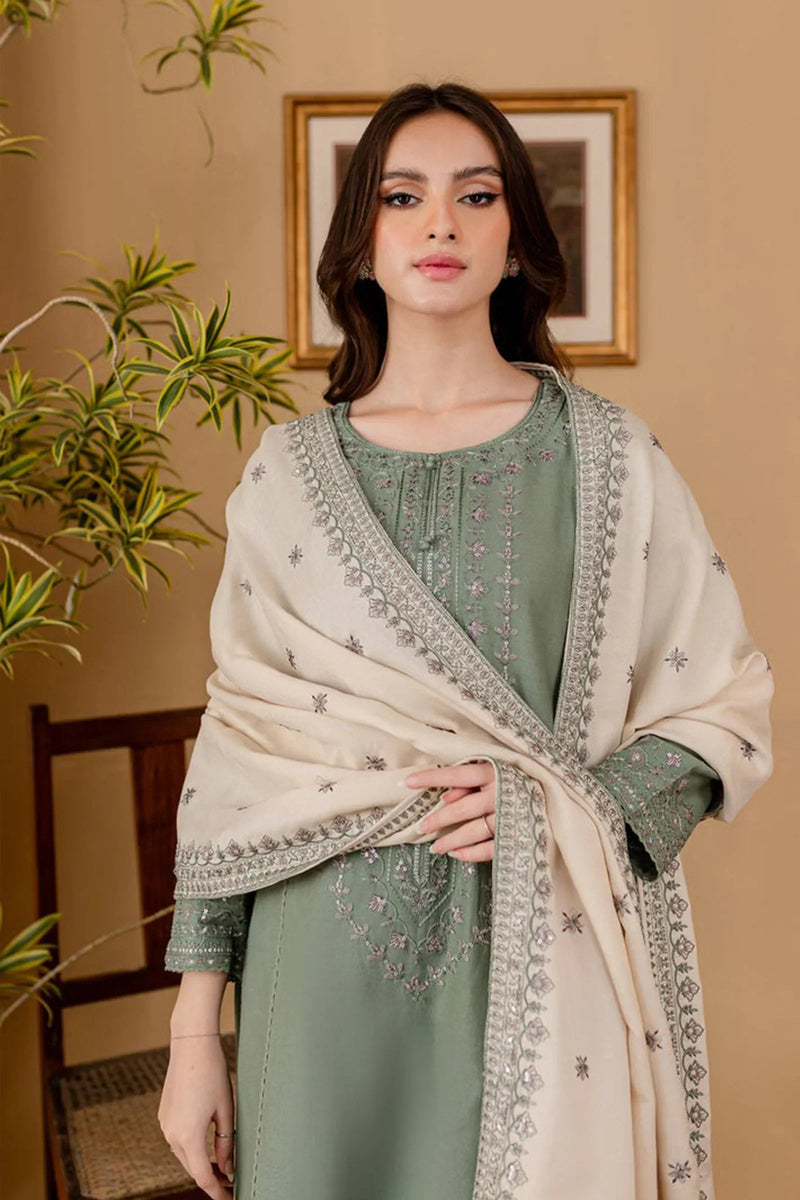 Sobia Nazir - Winter 3PC Dhanak Embroidered Suit -HC3362
