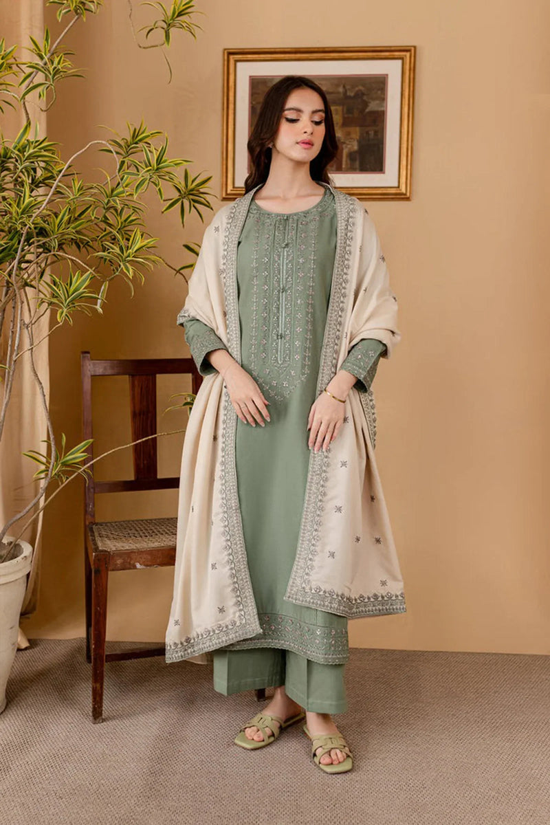 Sobia Nazir - Winter 3PC Dhanak Embroidered Suit -HC3362