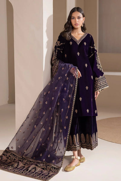 Baroque - Embroidered Velvet 3piece suit - HC2029