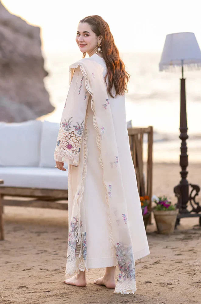 HC997 - Qalamkar 3 Piece Chickenkari Embroidered Lawn Suit