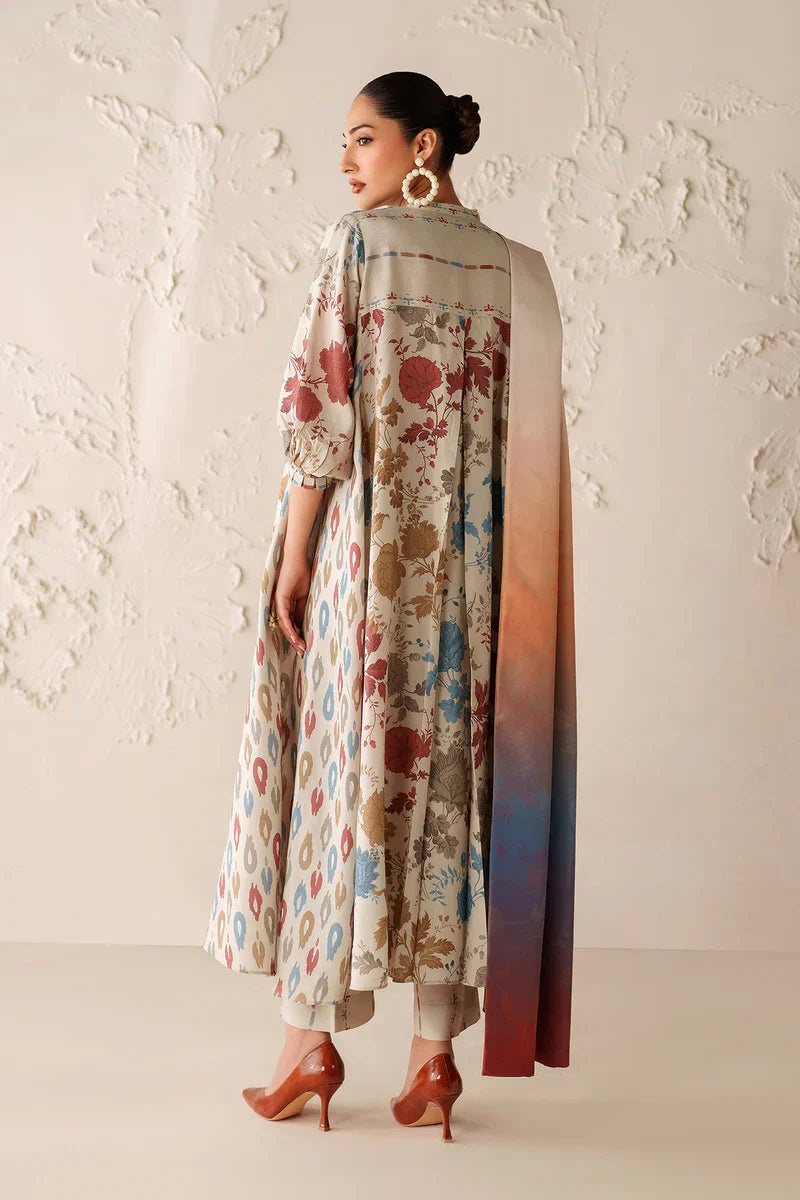 Baroque - Winter 3PC Karandi Digital Print Dress - HC33140