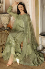 SbBN244-SOBIA NAZIR EMBROIDERED 3PC LAWN DRESS WITH Embroidered Organza Dopata