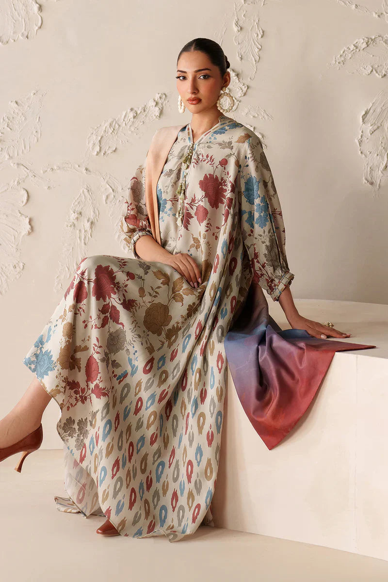 Baroque - Winter 3PC Karandi Digital Print Dress - HC33140
