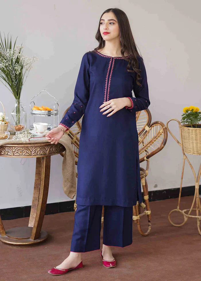HC505-WINTER 3PC Dhanak suit with Embroidered Shawll