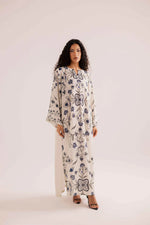 Bunaai - 2 piece Silk printed coord Kaftaan - HC1132