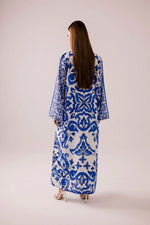 '-45% Bunaai - 2 piece Silk printed coord kaftan - HC1130
