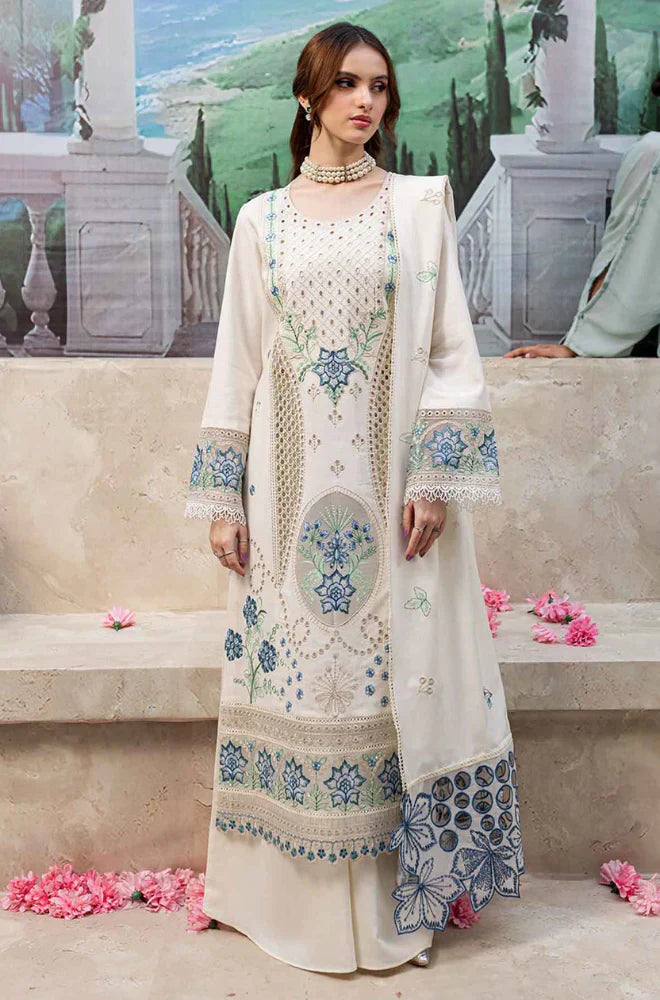 QalamKar - 3PC Lawn ChickenKari Embroidered Suit-HC1074