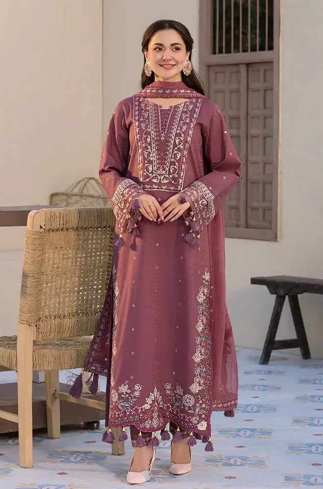 ALLYS - Summer 3PC Lawn Embroidered Suit- HC1115