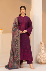 Mohagni - Winter 3PC Dhanak Embroidered Suit -HC3381