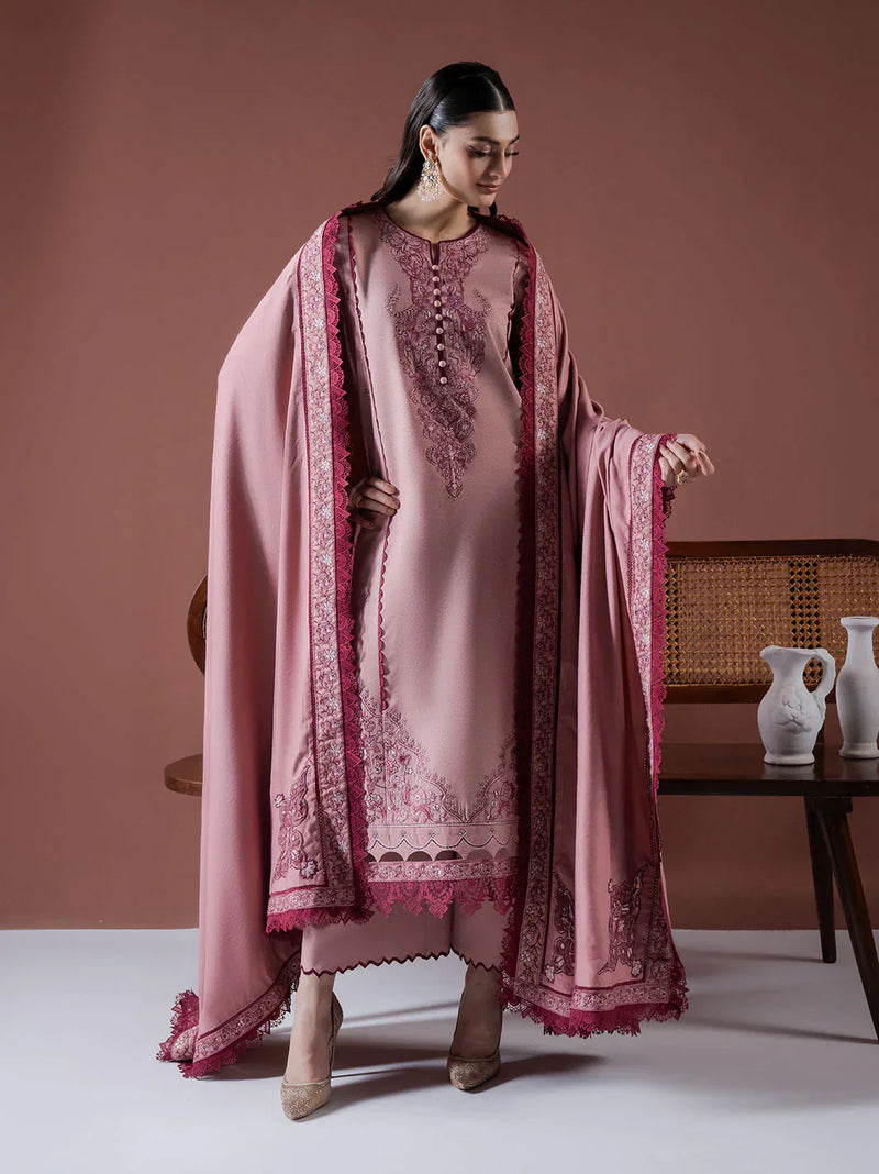 Asim Jofa - Winter 3PC Dhanak Embroidered Suit - HC3384