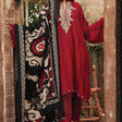 HC520-WINTER 3PC Dhannak Embroidered suit with Printed Shawll