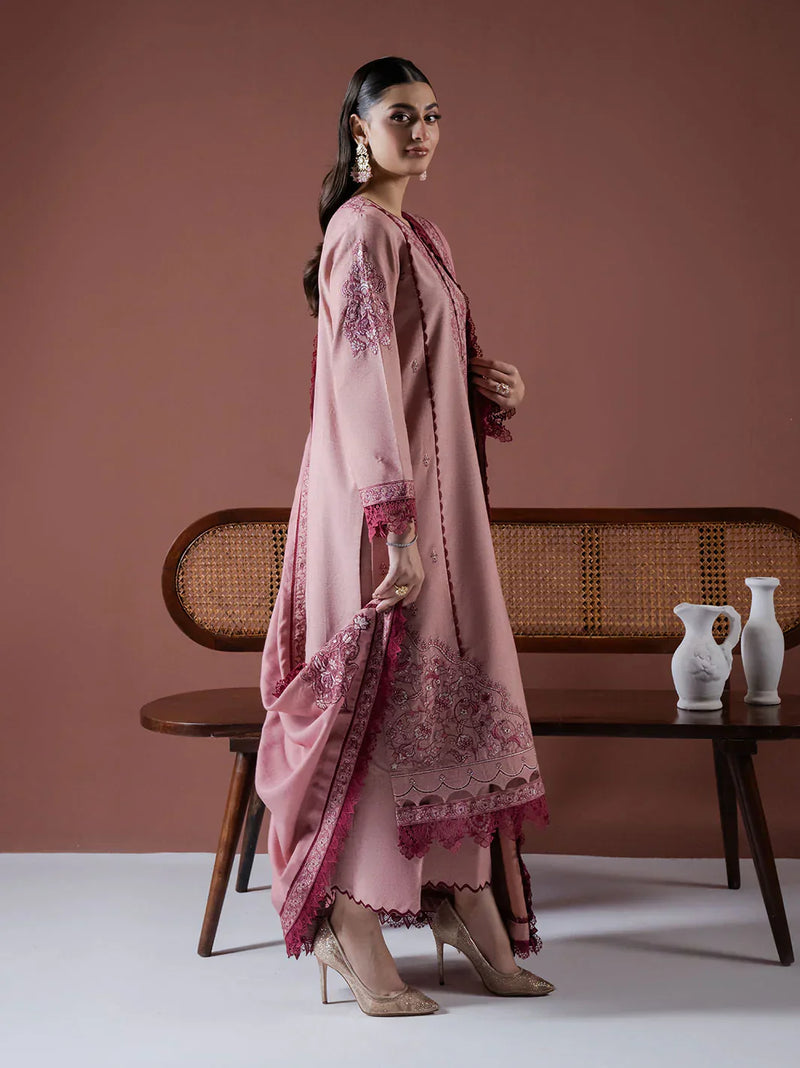 Asim Jofa - Winter 3PC Dhanak Embroidered Suit - HC3384