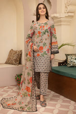 HC700-3PC Lawn Digital Printed Shirt With & Digital Printed Bamber Chiffon Dupatta