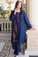 Asling - Winter 3PC Dhanak Embroidered Suit - HC3353