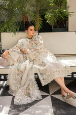 Crimson - 3PC Lawn ChickenKari Embroidered Suit - HC1083