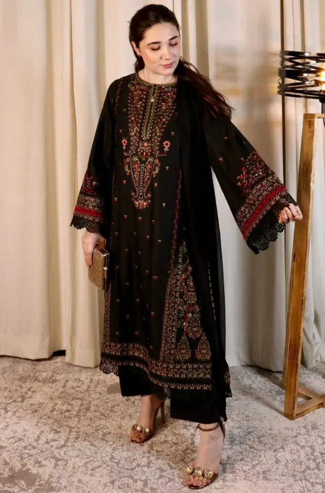 Zara Shahjahan - Summer 3PC Lawn Embroidered Suit - HC1102