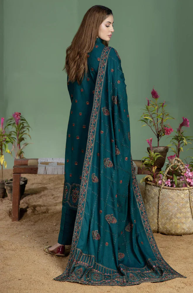 Mohagni - Winter 3PC Dhanak Embroidered Suit - HC3316