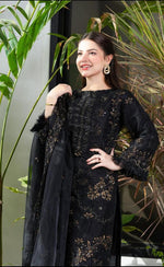 HC226-NISA - 3PC Lawn Embroidered Shirt With Chiffon Embroidered Dupatta