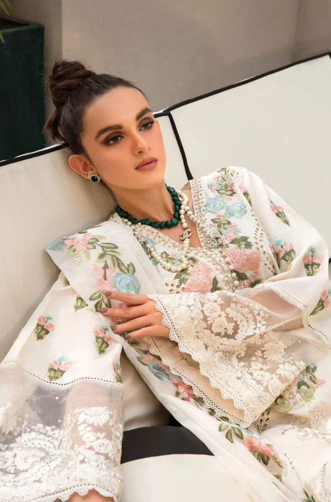 Crimson - 3PC Lawn ChickenKari Embroidered Suit - HC1083