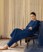 HC719-3PC Lawn Embroidered Shirt With Organza Embroidered Dupatta