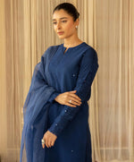 HC719-3PC Lawn Embroidered Shirt With Organza Embroidered Dupatta
