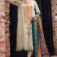 HC539-WINTER 3PC Dhannak Embroidered suit with Printed Shawll