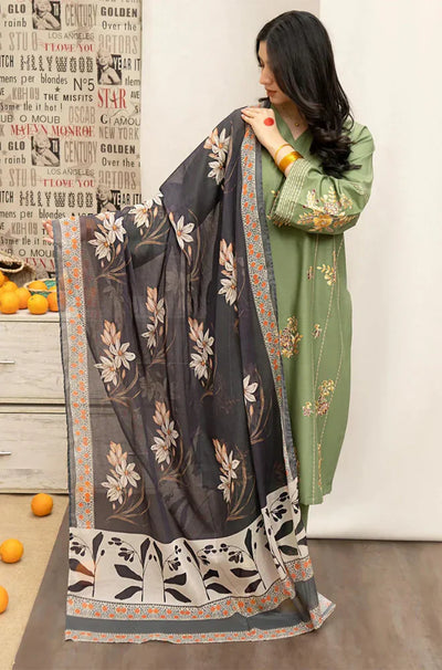 Urge - Winter 3PC Dhanak Embroidered Suit - HC3350