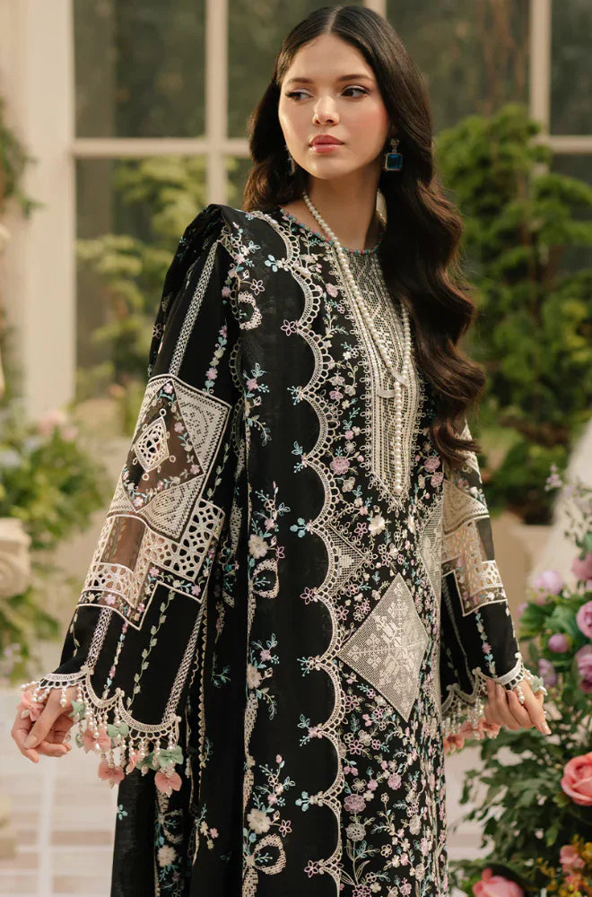 BIN ILYAS - Summer 3PC Lawn Chikankri Embroidered Suit - HC1128