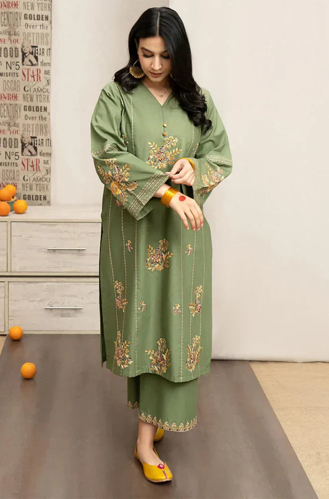 Urge - Winter 3PC Dhanak Embroidered Suit - HC3350