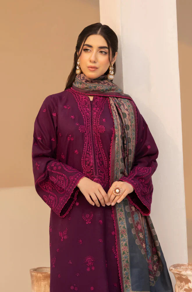 Mohagni - Winter 3PC Dhanak Embroidered Suit -HC3381