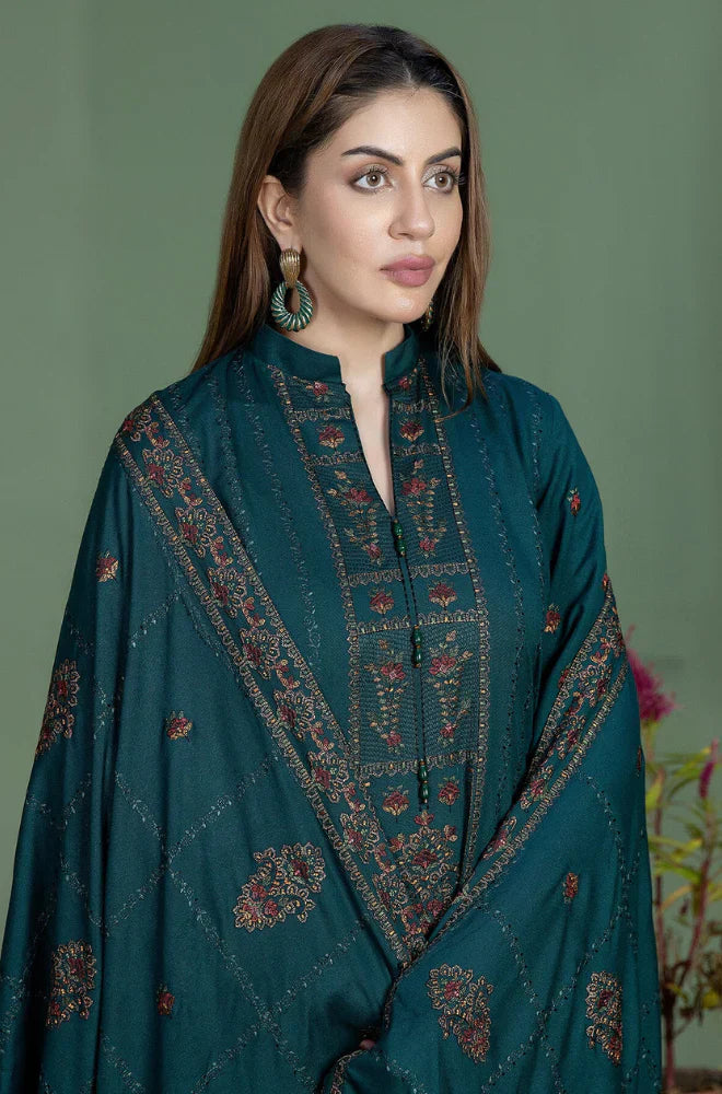 Mohagni - Winter 3PC Dhanak Embroidered Suit - HC3316