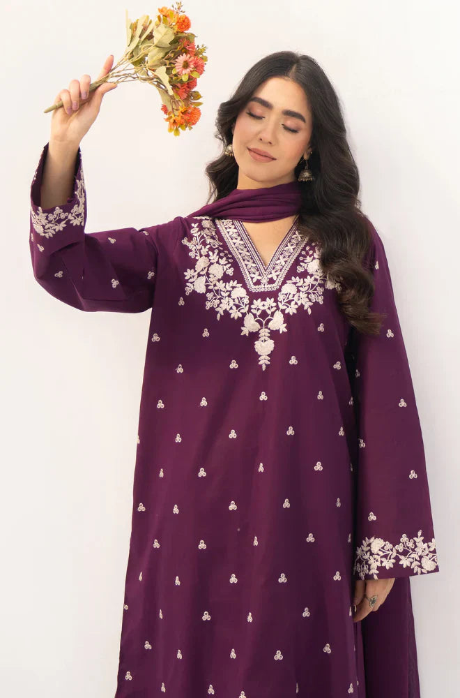 Dyot - Summer 3PC Lawn Embroidered Suit - HC1112