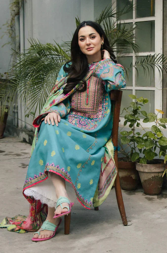 Sapphire - Winter 3PC Dhanak Embroidered Suit - HC3315