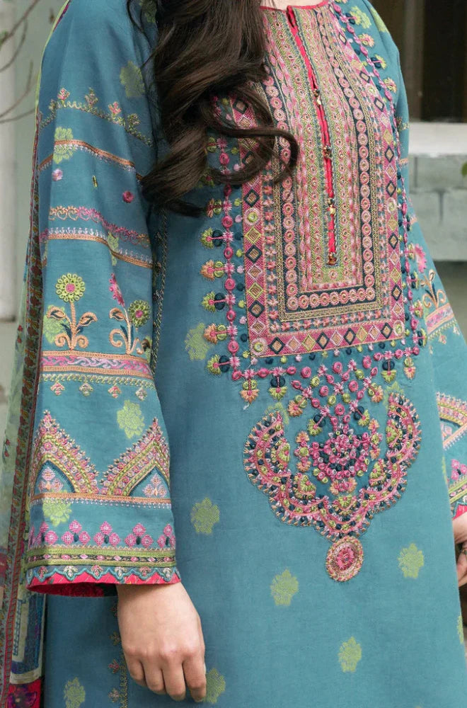 Sapphire - Winter 3PC Dhanak Embroidered Suit - HC3315