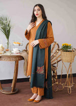 HC500-3PC Dhanak suit with Embroidered Dhanak Shawll