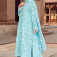 HC202-Bareeze -Embroidered 3pc lawn dress with embroidered chiffon dupatta